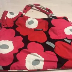 marimekko フラワーパターン トートバッグ