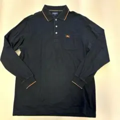 BURBERRY GOLF 長袖ポロシャツ ブラック オレンジ LL A5番のサムネイル
