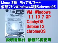CachyOS/Debianデュアルブート＋VM-Win４種 HDD500GB