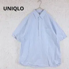UNIQLO　ユニクロ　オックスフォードオーバーサイズプルオーバー　L ブルーのサムネイル