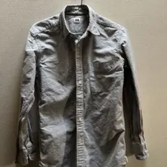 UNIQLO グレー コットンシャツ S