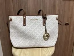 【美品】マイケルコース トートバッグ ジェットセット バニラ MK柄シグネチャー