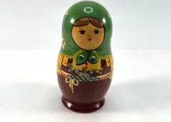 マトリョーシカ 木製 人形 3体セット 民芸品 手描き風 レトロ