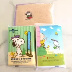 スヌーピー タオルハンカチ ポケットティッシュ 3点セット