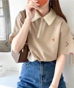 java ハーフジッププルオーバー モカ
