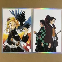 鬼滅の刃　シルバーエッジ原画カード　煉獄杏寿郎　継国縁壱　中国限定　ポストカード