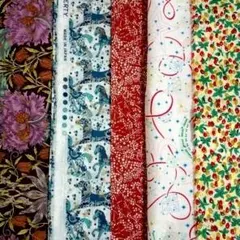 ❇リバティ♥クリスマス　タナローン　5枚カットクロスセット❇　はぎれ付き