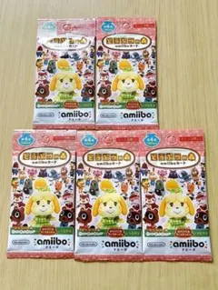 【新品未開封】 どうぶつの森　amiiboカード 第4弾 (5パックセット)