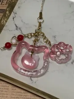No.10 薄めネコin ねこ キーホルダー レジン