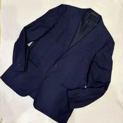 【訳あり】ヒルトン メンズ スーツ ジャケット AB6 ネイビー ストライプ