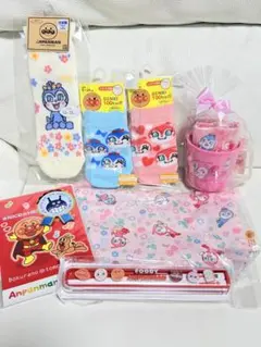 アンパンマン ドキンちゃん コキンちゃん 靴下 コップ コップ袋 お弁当袋 箸