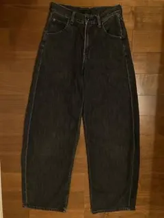 [UNIQLO] バギーカーブジーンズダークグレー サイズ22