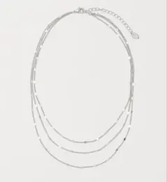 BEAUTY&YOUTH メタルドットチェーン 3連ネックレス シルバー