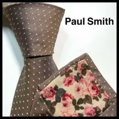 ✨良品✨Paul Smith ポールスミス　ネクタイ　ドット柄　花柄のサムネイル