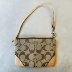 Y2K COACH Signature Wristlet Pouch