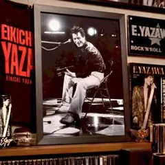 矢沢永吉 モノクロライブフォト E.YAZAWA 限定品！額付きポスター