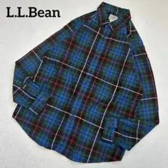 【極上】L.L.Bean タータンチェック柄　フランネルシャツ M-REG