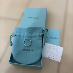 TIFFANY SILVER 750 バンドウィズワイヤーリング #7 - メルカリ