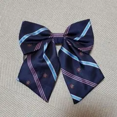 ネイビー ストライプ リボン
