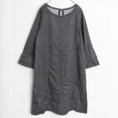 t2593【ジュディ】デニム風チュニック ワンピース Aライン 40 ゆったりのサムネイル