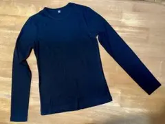 ユニクロ　新品・未使用　黒色　ソフトリブクルーネック長袖Tシャツ