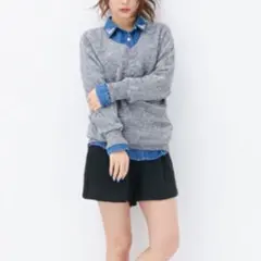 新品！イング＊Vネックニット＊セーター＊チュニック＊Mサイズ