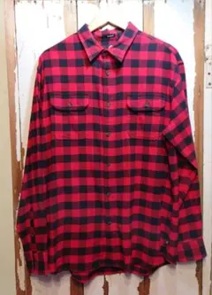 ☆US古着Dickiesフランネルシャツ/チェックシャツ/ワークシャツ/L