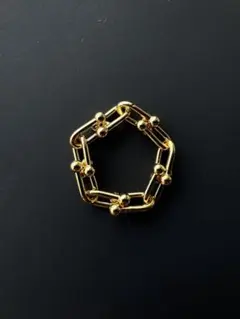 チェーンリング　ゴールド　シルバーセット