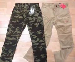 ミキハウス　140 パンツ　コーデュロイ ダブルビー　新品　カモフラ　迷彩