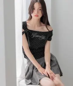 Heather リボンラインストーンTEEのサムネイル