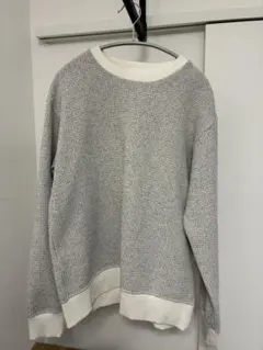 BEAMS HEART グレー・ホワイト Lサイズ トレーナー