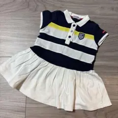 ミキハウス ボーダー ポロワンピース 90