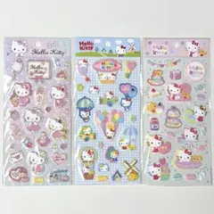 【海外限定】 ハローキティ　立体ステッカー　フェルトシール　3枚セット