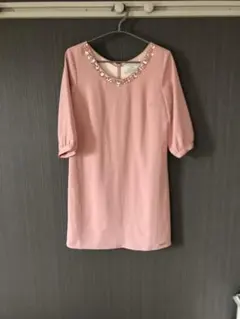 Lady レディ ビジュー ワンピース 7分袖