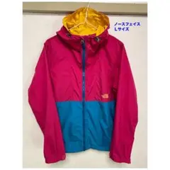 THE NORTH FACE ジャンパー Lサイズ ピンク/ブルー　ナイロン