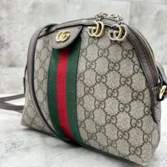 美品 グッチ スモール オフィディアン ショルダーバッグ GGスプリーム 肩掛け