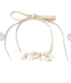 Lily Brown MIXフラワーチョーカー　ネックレス　アクセサリー