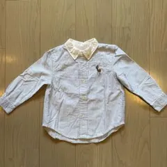ラルフローレン ベビー ストライプ 長袖シャツ 90cm ポニー刺繍