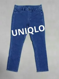 UNIQLOユニクロ　デニムストレッチクロップドパンツ　レディースM　自宅保管品のサムネイル