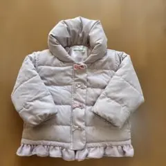 【美品】ピンクアウター 80㎝ リボン ダウン