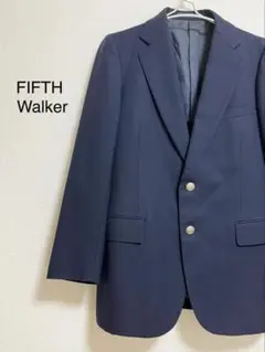 美品FIFTH Walker ネイビー銀ボタンシングルジャケット背抜き BIG