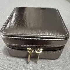 メタリックシルバー アクセサリーケース