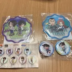 新品　名探偵コナン 缶バッジ コースター4個セット
