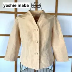 美品　ヨシエイナバ　レディース　ブラウス　ジャケット　ライトアウター　春夏　Mのサムネイル