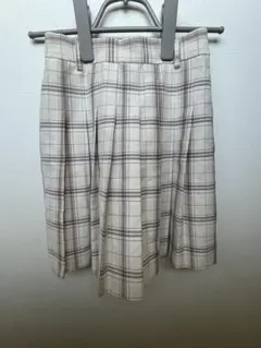 Honeys プリーツスカート チェック ベージュ