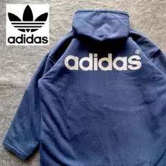 90s adidas パーカー　中綿いり　デカロゴ　　ゆるダボ　ユニセックス