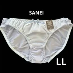水色　ラメ　ダブルリボン　トリコットショーツ　パンティ　 1枚　LLのサムネイル