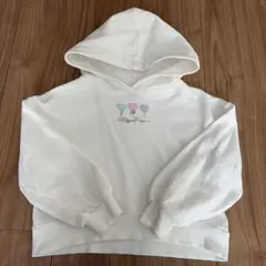 メゾピアノ　キャンディ刺繍　綿素材　パーカー　120