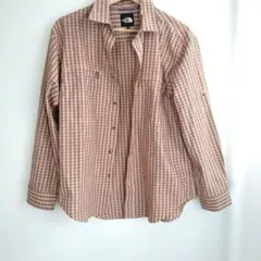 美品The North Face チェック柄長袖シャツ