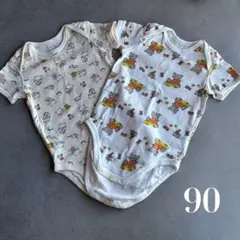 ユニクロ ベビー肌着 下着 絵本シリーズ 半袖ボディスーツ サイズ 90 ２点